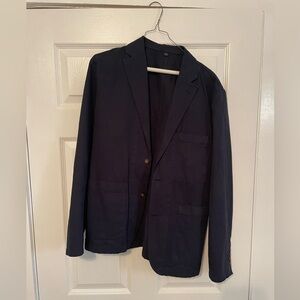 J. Crew Garment-dyed cotton-linen chino suit jacket 38R